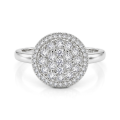 Cirilla - Anillo en racimo de moissanita con pavé