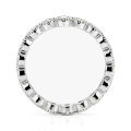 Verona - Anillo eternity de moissanitas cuadradas y redondas con detalles de milgrain