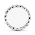 Celestine - Anillo eternity trenzado de moissanita con engaste en bisel
