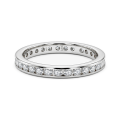 Zenora - Anillo eternity de moissanita con engaste en carril