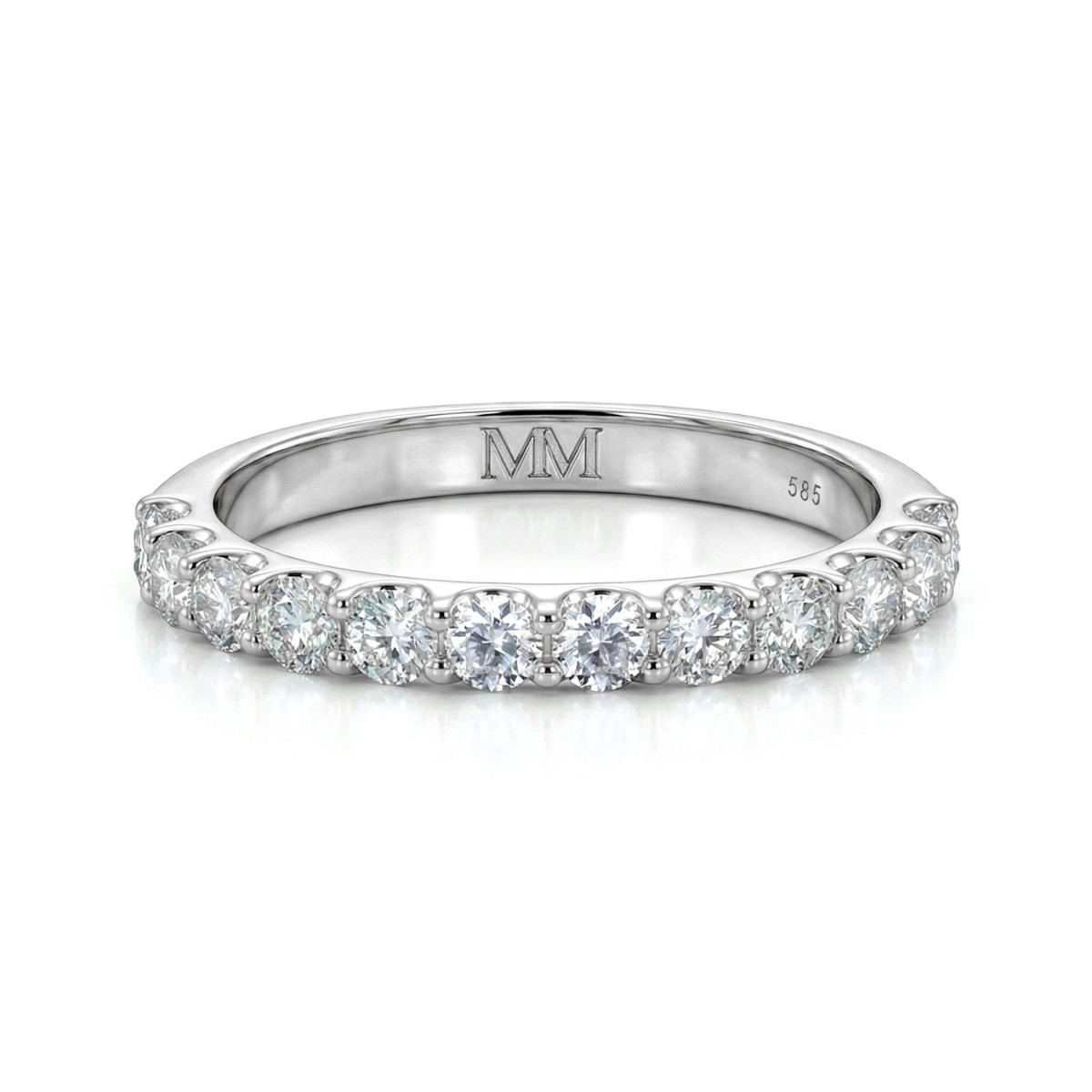 Evertina - Anillo eternity de moissanita