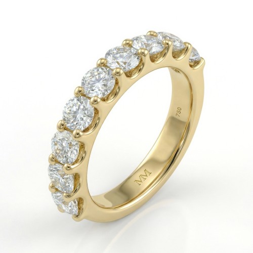 Evertina - Anillo eternity de moissanita