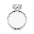 Amorelle - Anillo de Compromiso con Moissanita de Talla Corazón y Halo Oculto