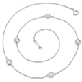 Circa - Collar de moissanita con engaste en bisel y eslabones ajustables