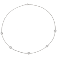 Circa - Collar de moissanita con engaste en bisel y eslabones ajustables