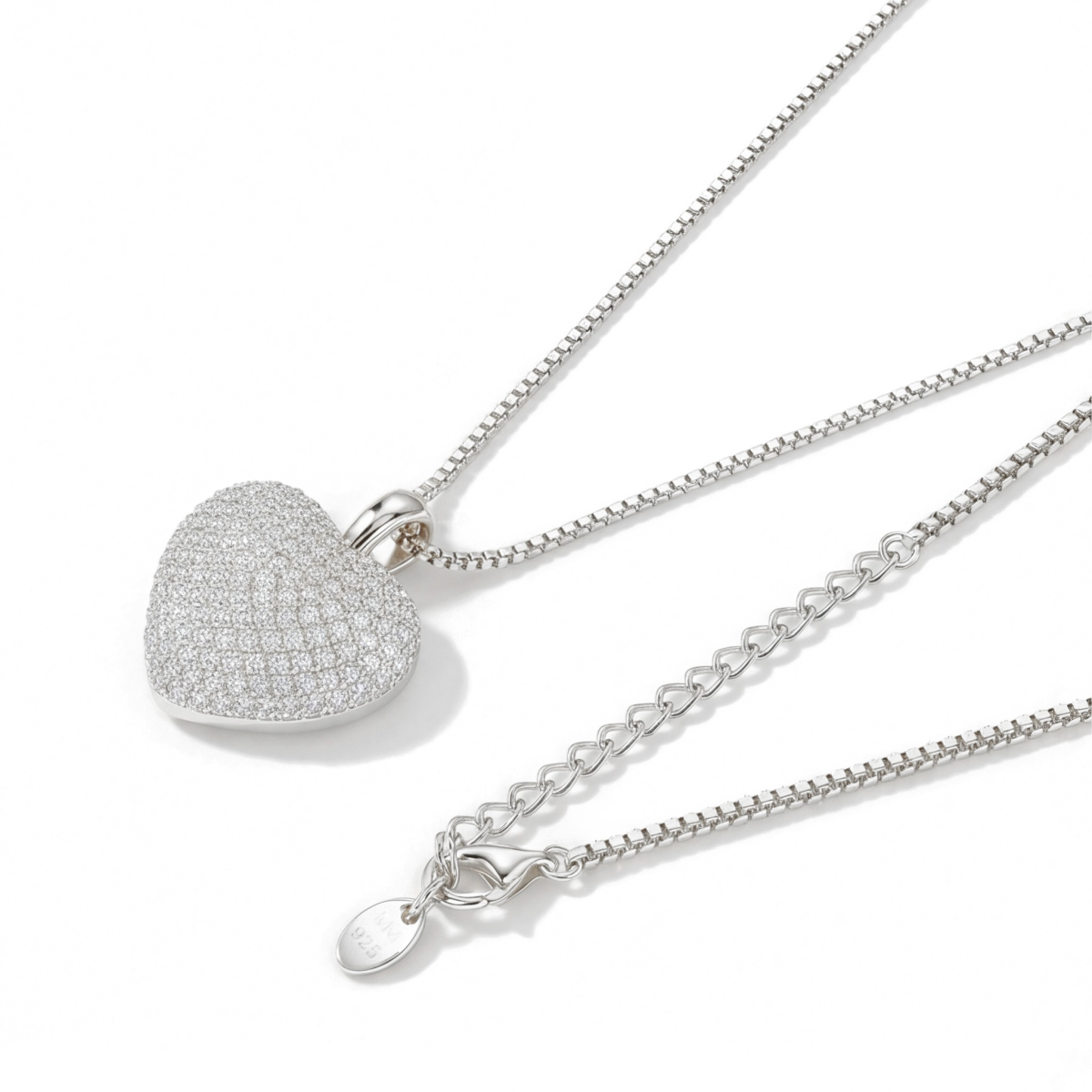 Serenade - Colgante de Moissanita en Forma de Corazón con Pavé