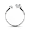 Lexis - Anillo De Moissanita Con Diseño Pavé De Cruz Y Media Luna
