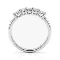 Quintella - Anillo de aniversario de moissanita de 5 piedras