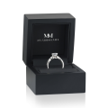 Mirari - Anillo de compromiso de moissanita con doble brazo entrelazado y detalles engastados en pavé
