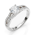 Verity - Anillo de Compromiso de Moissanita con Aro Entrelazado
