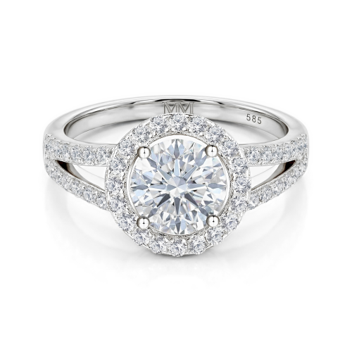 Anillos de platino con moissanita