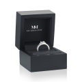Seraphis - Anillo de compromiso de moissanita con piedras laterales
