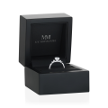 Aurora - Anillo de moissanita con piedras laterales minimalistas
