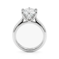 Yulia - Anillo solitario de moissanita con engaste tulipán