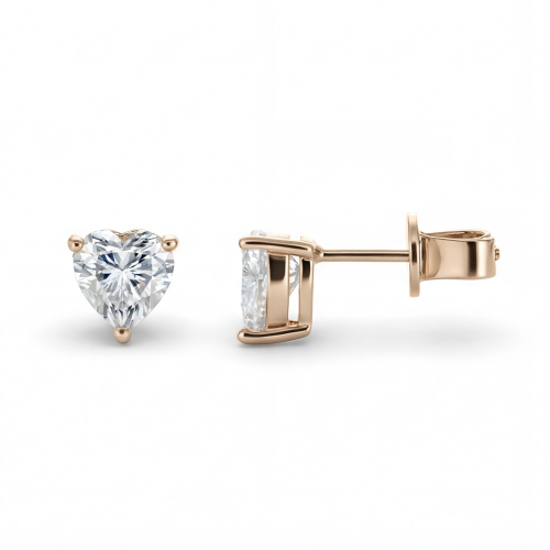Allure - Pendientes de moissanita de talla corazón