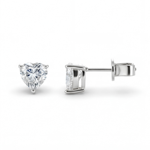 Allure - Pendientes de moissanita talla corazón