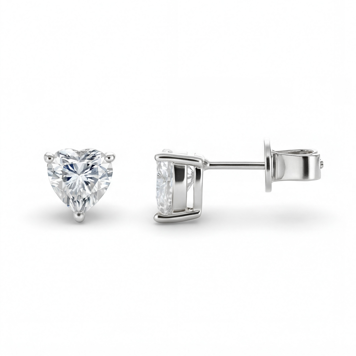 Allure - Pendientes de moissanita talla corazón