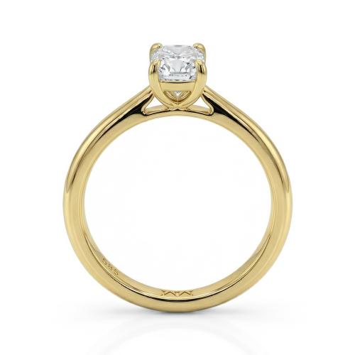 Lustra – Anillo solitario de moissanita de talla radiante