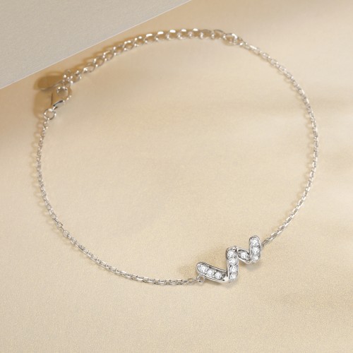 Serpentine - Pulsera de infinito de moissanita con pavé
