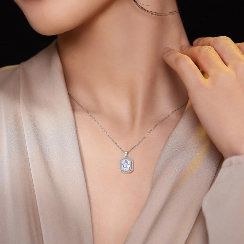 Collares de moissanita en plata 925