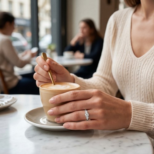 Aventine - anillo triple de moissanita - lifestyle