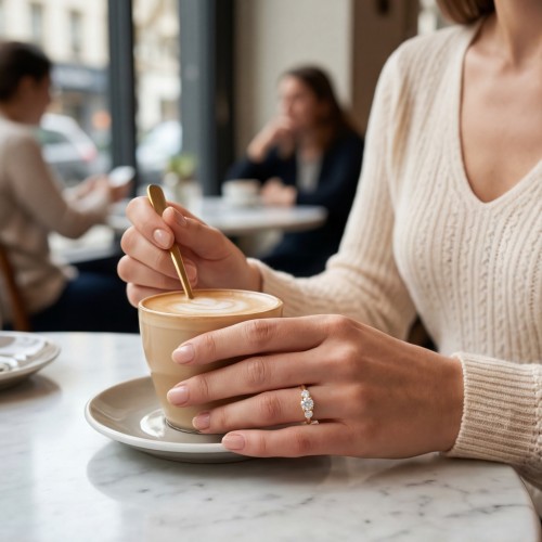 Aventine - anillo triple de moissanita - lifestyle