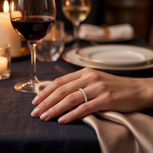 Evertina - anillo de eternidad de moissanita