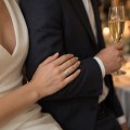 Estelle - Anillo de moissanita talla pera con piedras laterales dispersas