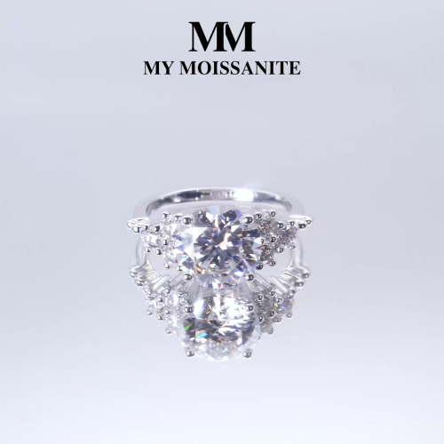 Anillos de plata 925 con moissanita
