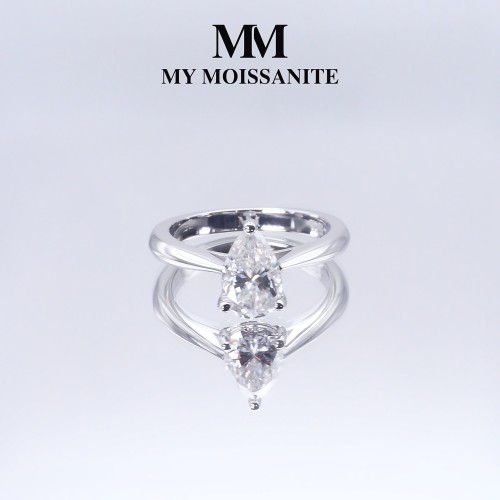 Anillos de plata 925 con moissanita