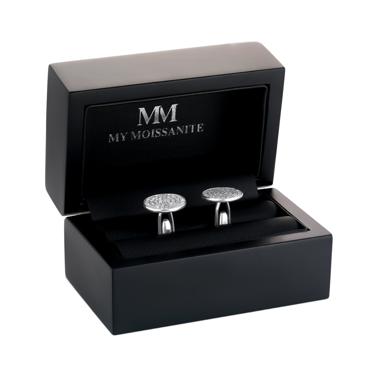 Luxon - Gemelos de moissanita con engaste pavé