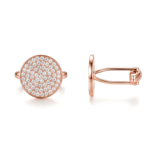Luxon - Gemelos de moissanita con engaste pavé