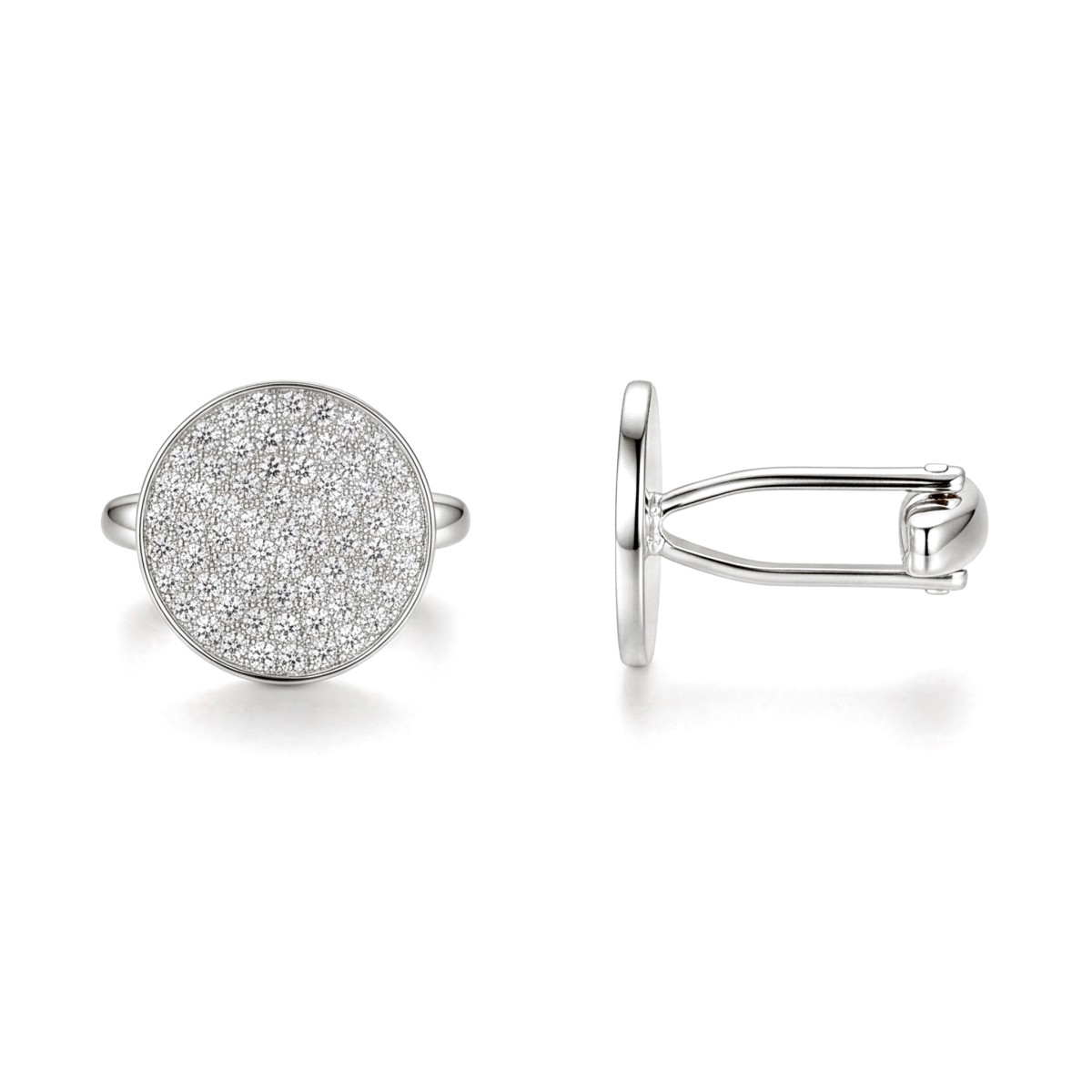 Luxon - Gemelos de moissanita con engaste pavé