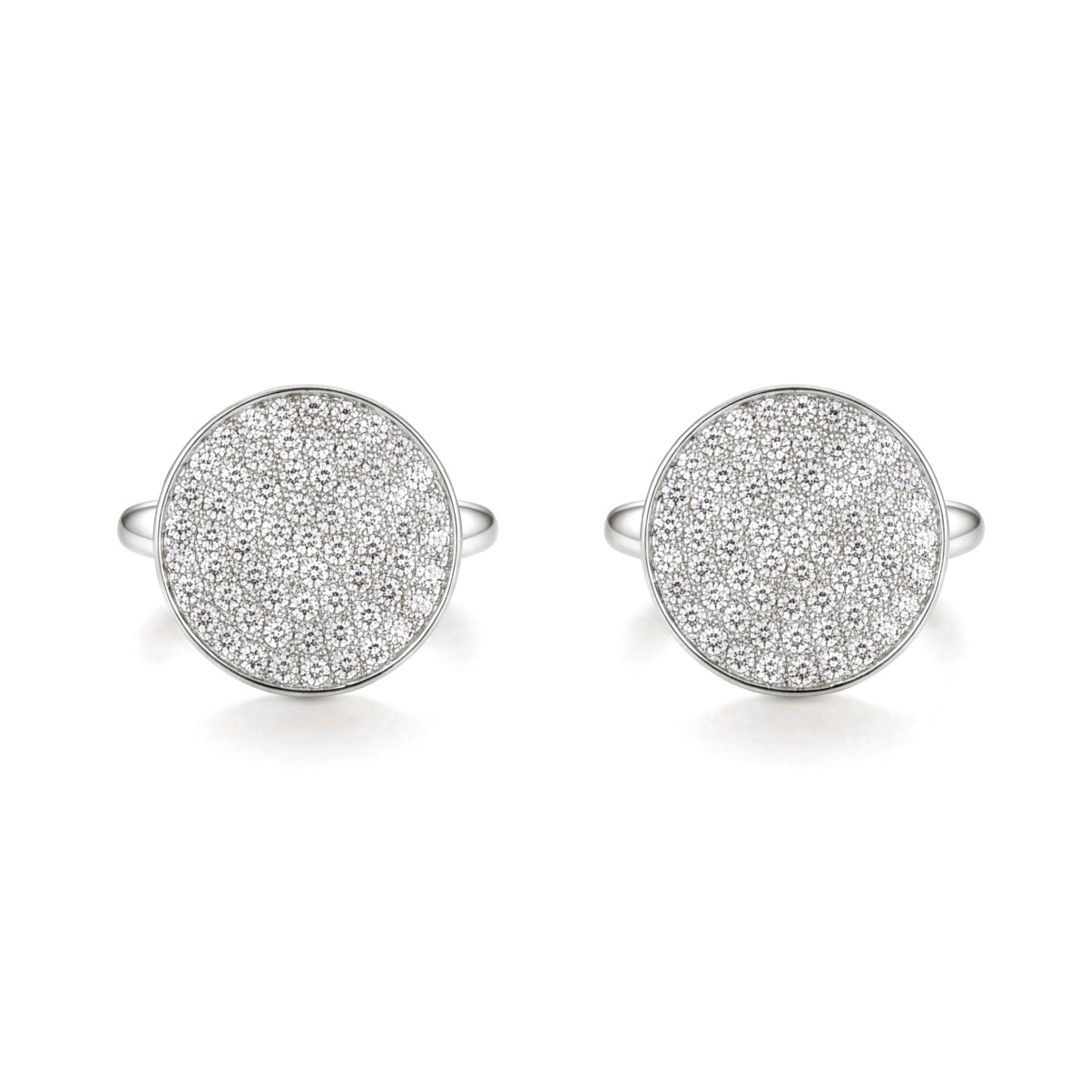 Luxon - Gemelos de moissanita con engaste pavé