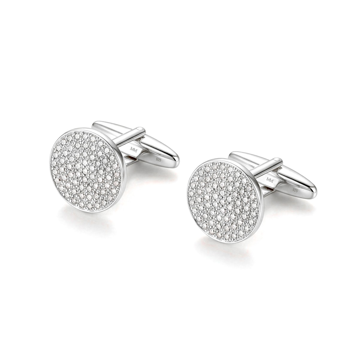 Luxon - Gemelos de moissanita con engaste pavé
