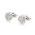 Luxon - Gemelos de moissanita con engaste pavé