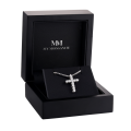 Divinity - Colgante de cruz de moissanita