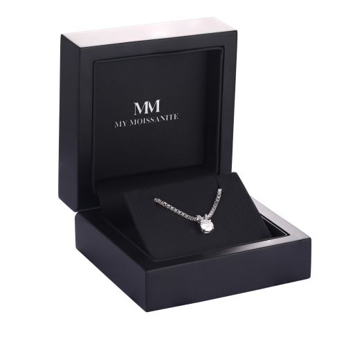 Terra - Colgante solitario de moissanita (sin cadena)